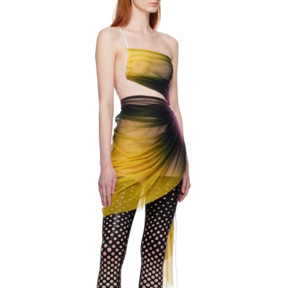 Fal-ash yellow signature mini dress